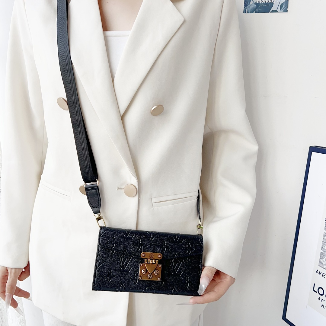 Louis Vuitton Embossed Monogram Wallet Crossbody Phone Bag