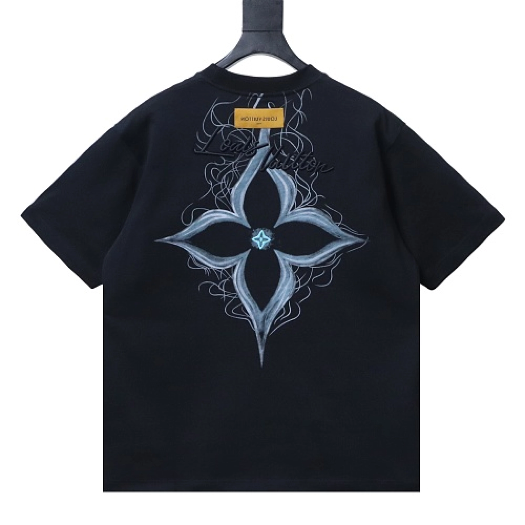 Louis Vuitton Embroidered Signature T-Shirt Black