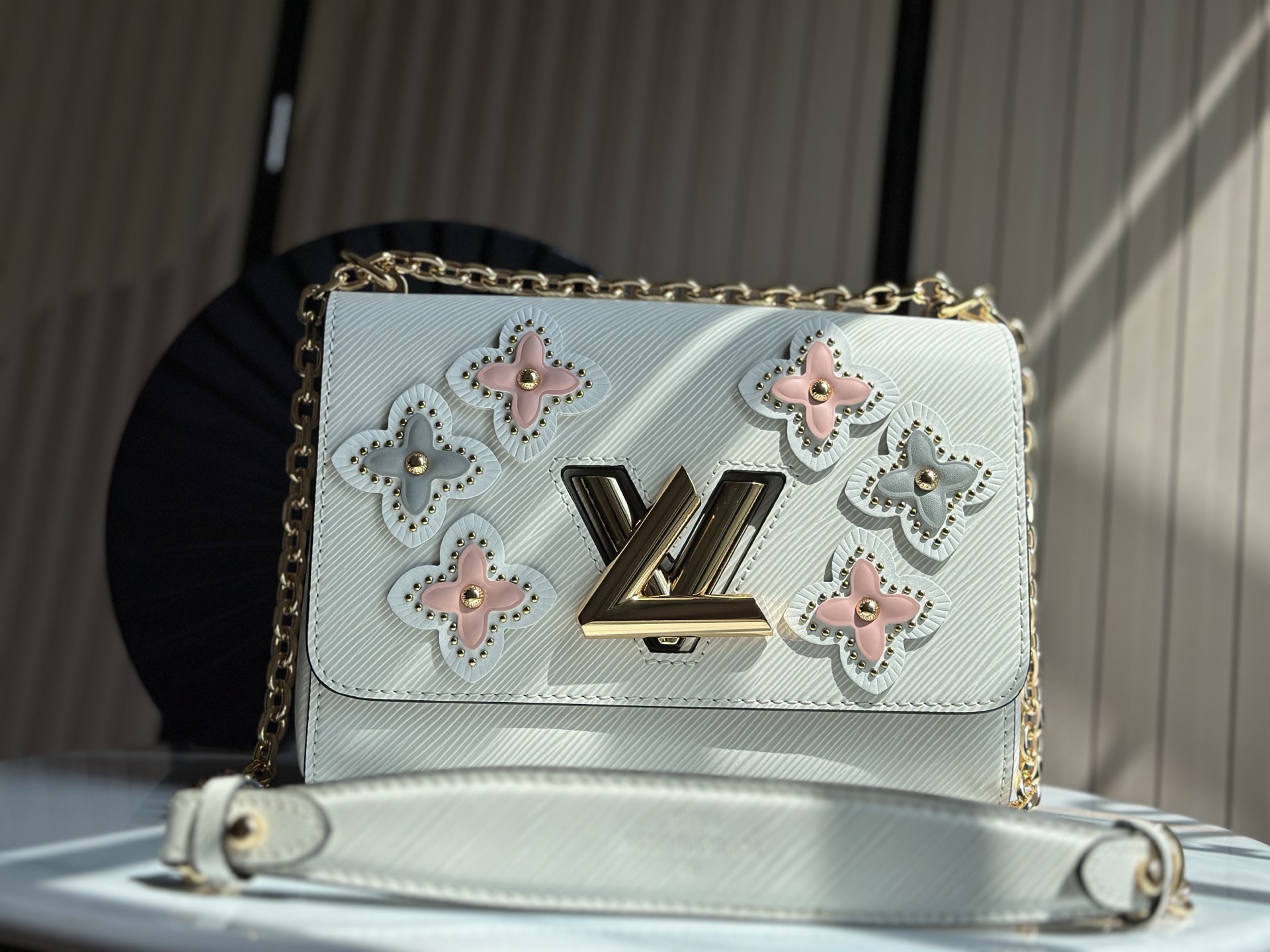 Louis Vuitton Twist MM Epi Leather with Floral Appliqué