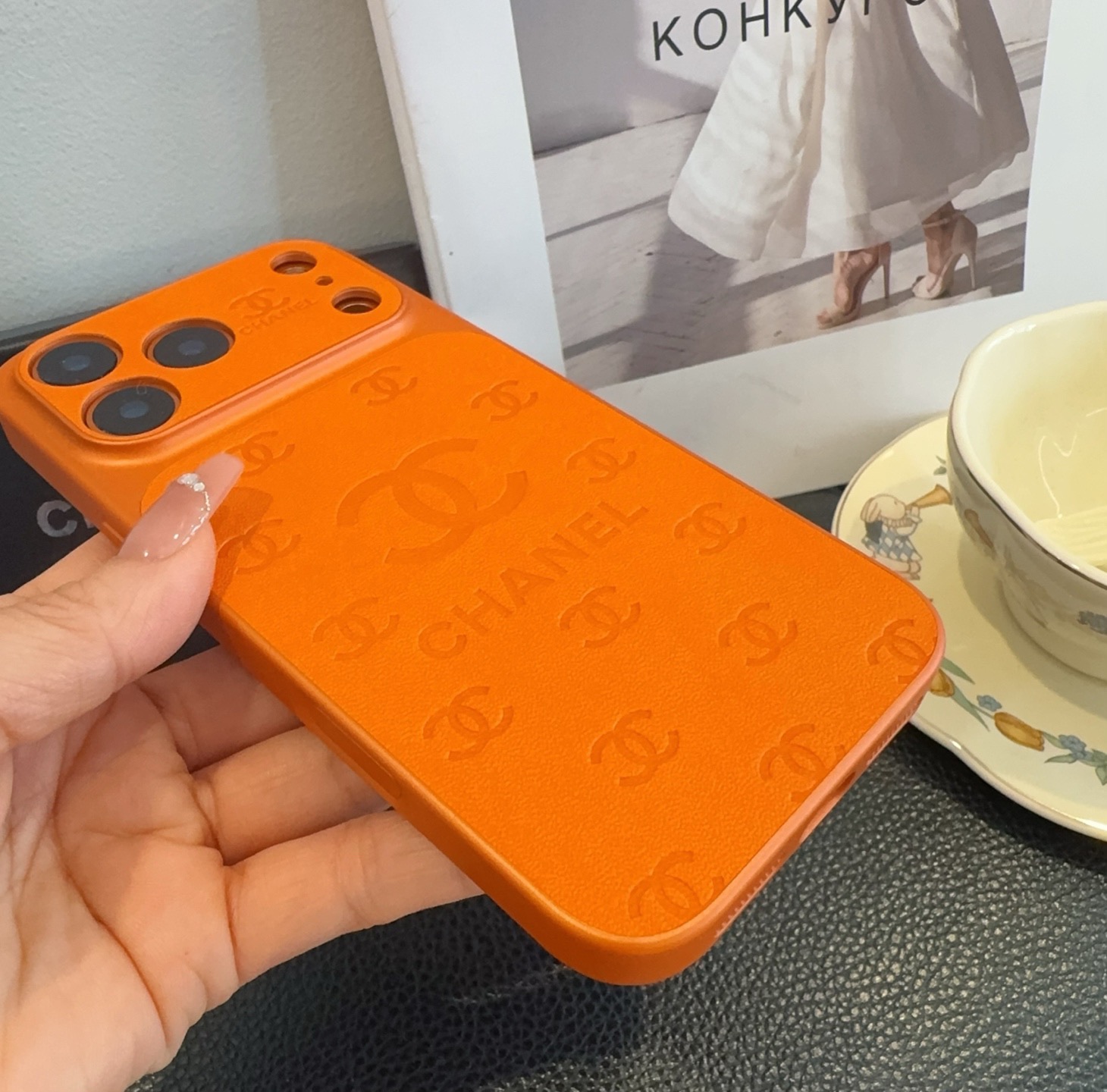 Chanel Precise-Cut Full-Cover iPhone Case | Instant Leather Finish