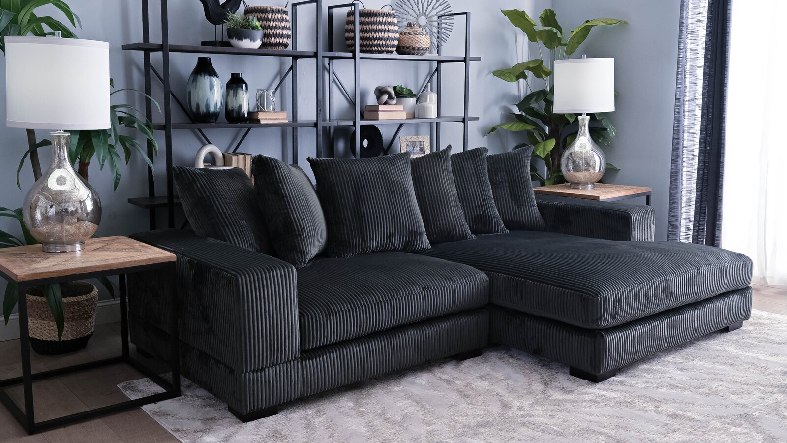 Luxe 2 - Piece Upholstered Chaise Sectional