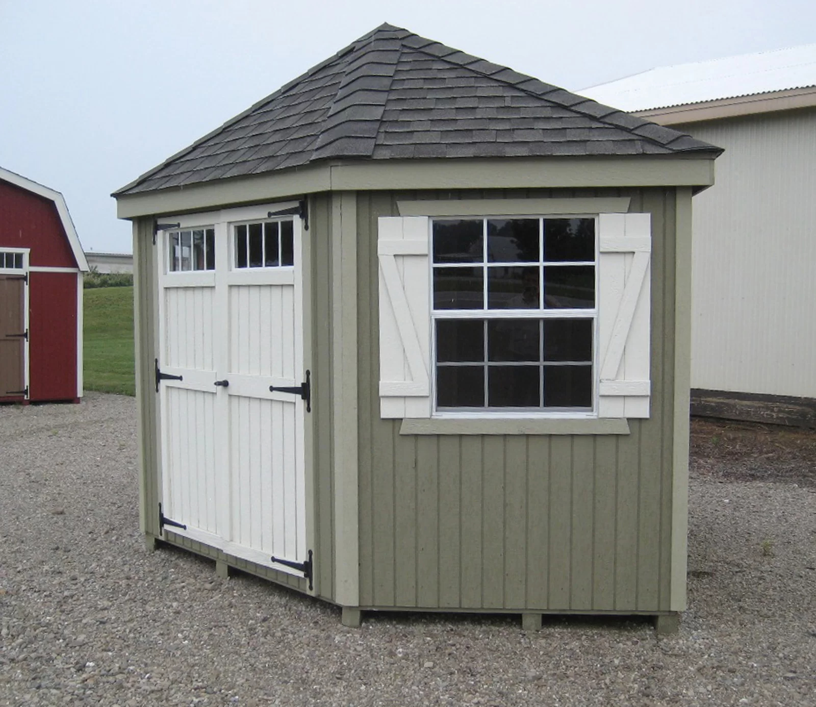 Colonial 10 ft. W x 10 ft. D Wooden Storage Shed