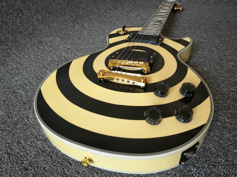 Zakk Wylde Bullseye Cream Electric Guitar China Active EMG Pickup 9V Battery Box
