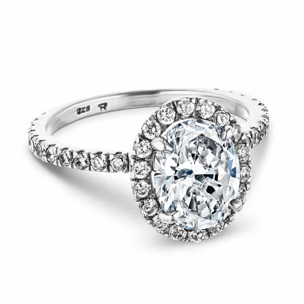 Hannah Oval Lab Grown Diamond Dream Halo Engagement Ring