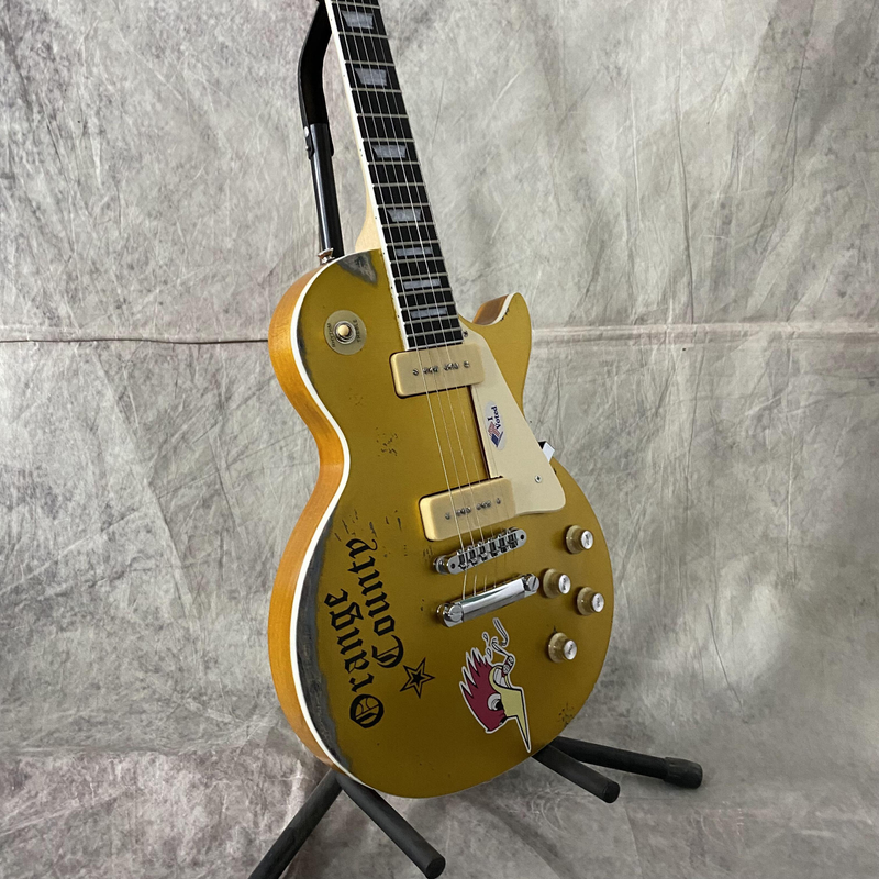 6 String Mike Ness Deluxe Electric Guitar Aged Gold Handed Relics Old