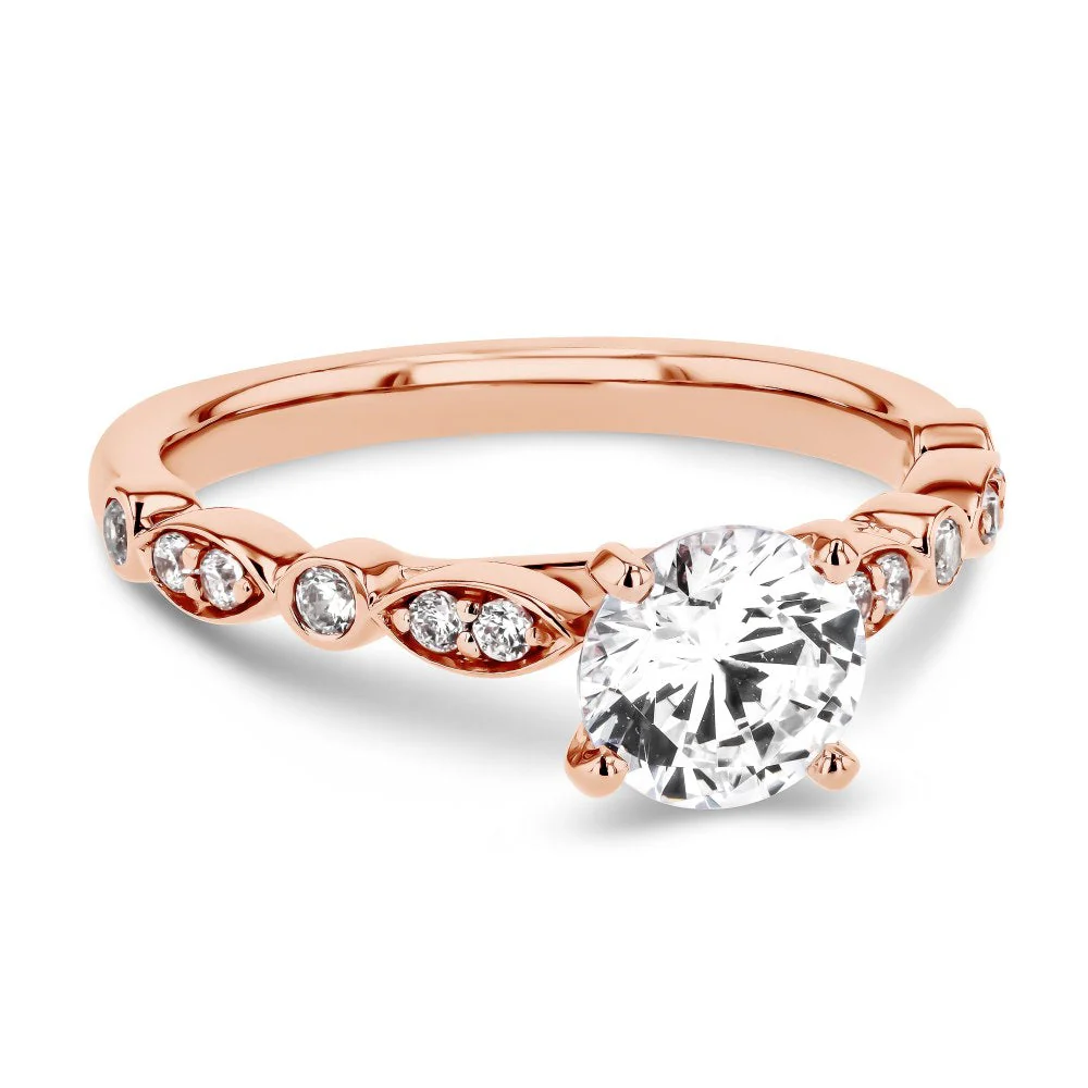 Precious Lab Grown Diamond Side Stone Engagement Ring