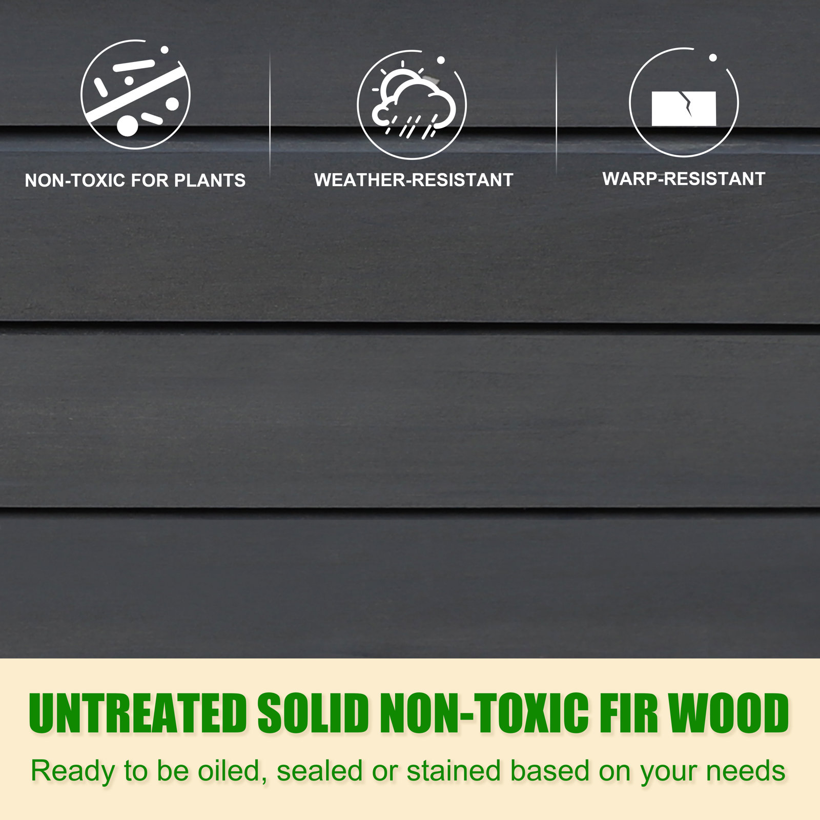 Longley Guarani Wood Elevated Planter