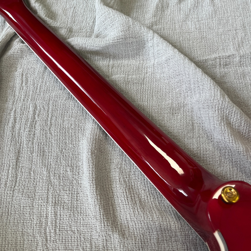 Electric Guitar ES 335 Red Semi Hollow Neck HH Pickups Gold Hardware