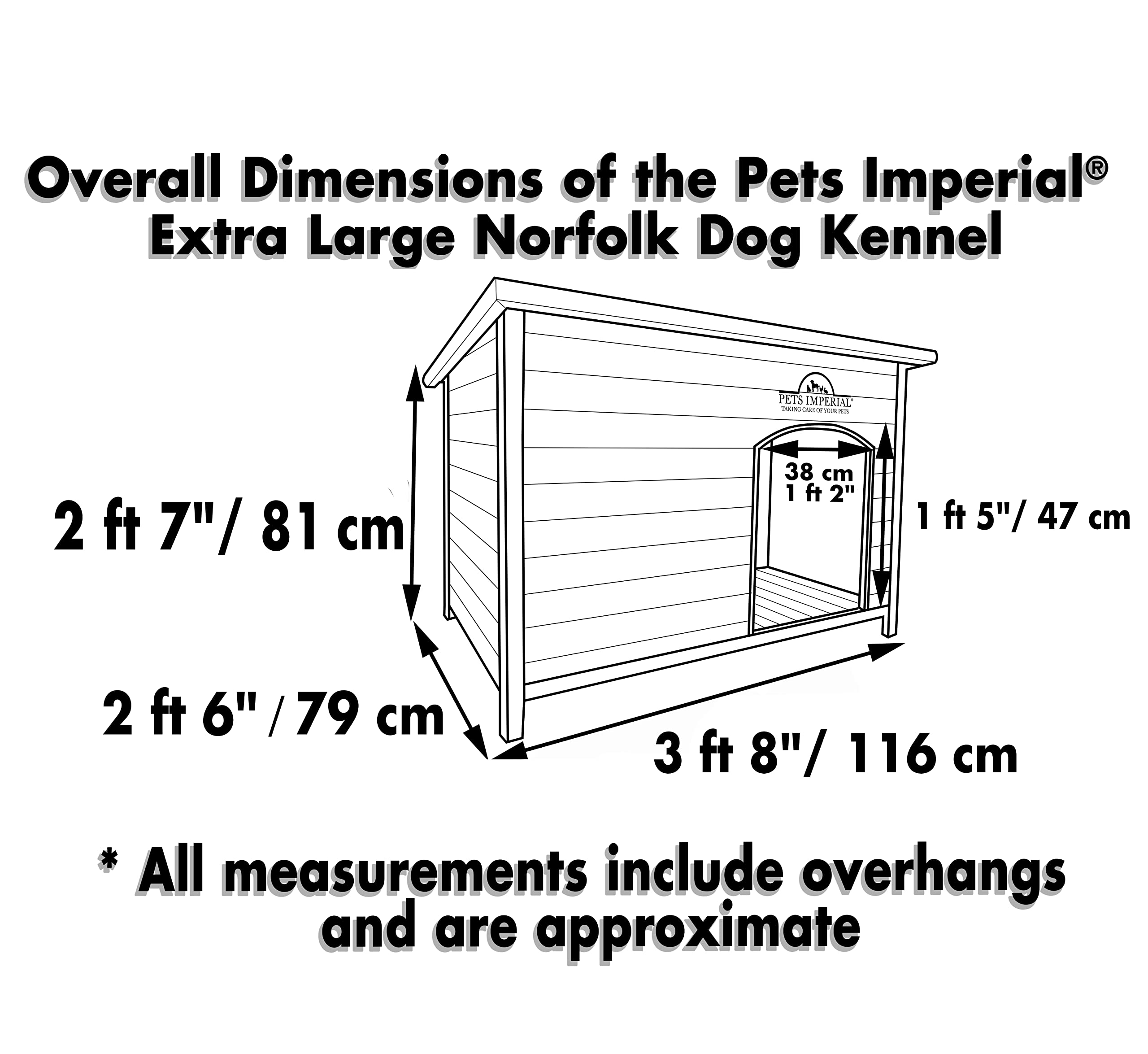 Insulated Wooden Dog Kennel Cedar Color with Support Rails and
