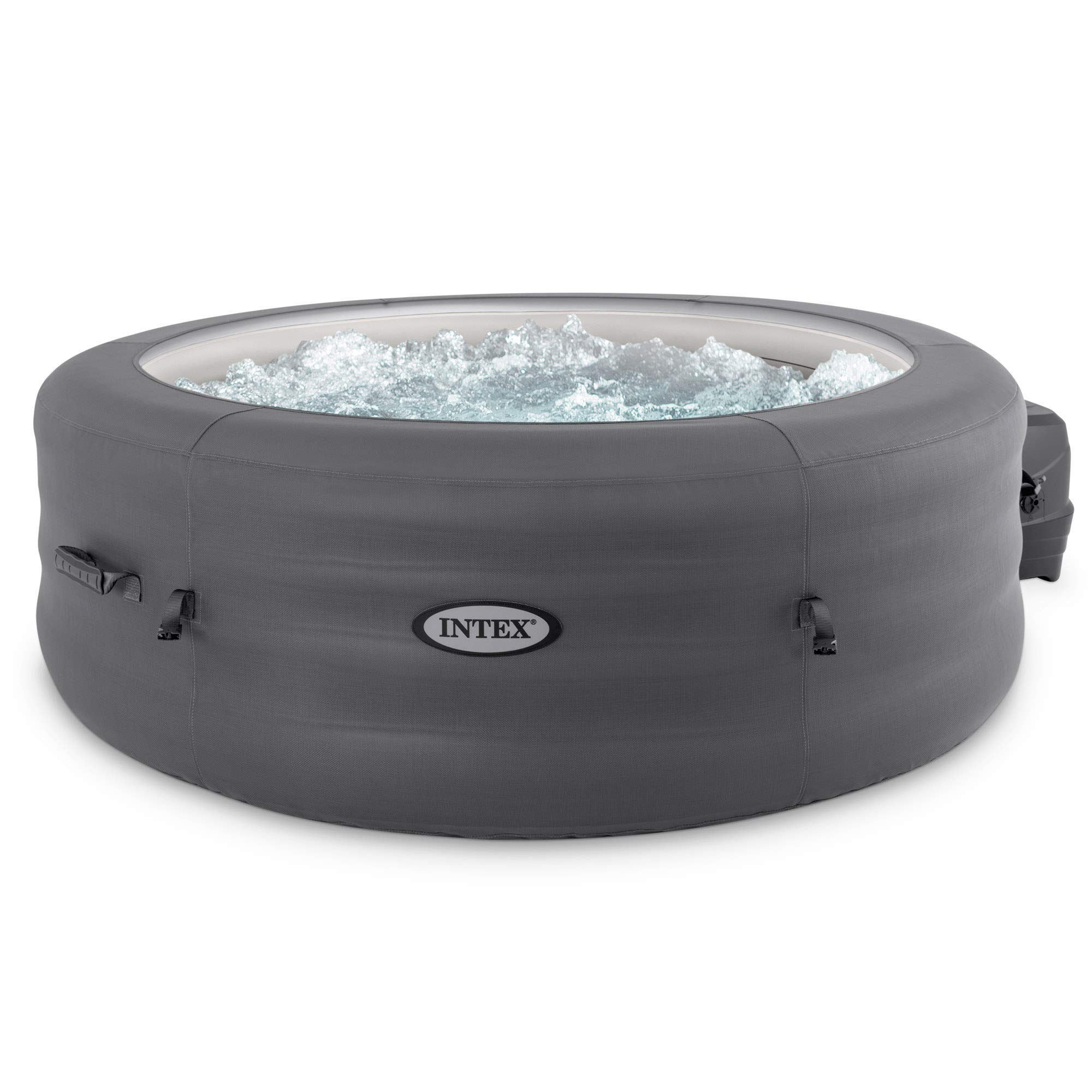 Simple Spa 4-Person Portable Inflatable Round Heated Hot Tub Spa