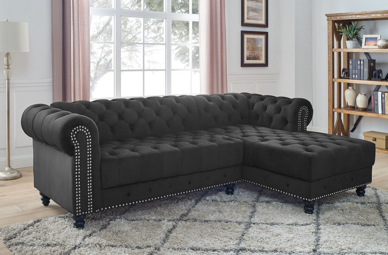 Lora 2 - Piece Upholstered Chaise Sectional