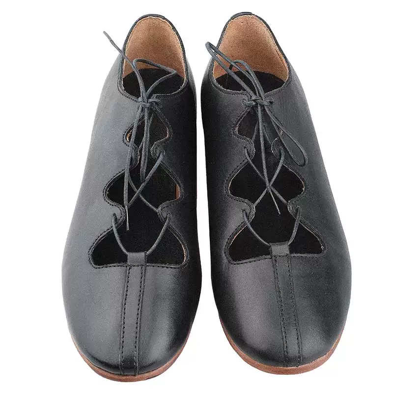Low heel leather bottom backless sandals