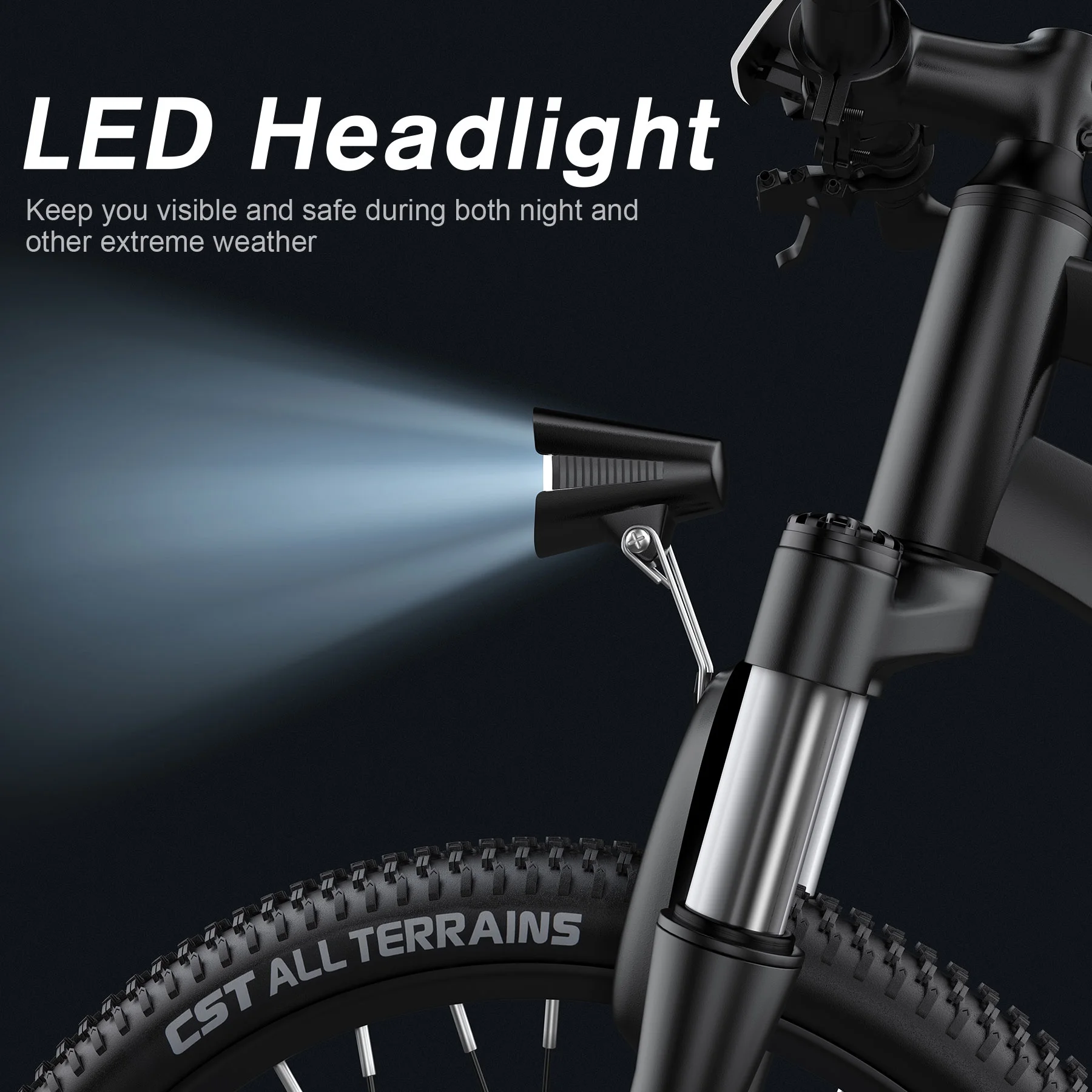 TotGuard 27.5in Electric Mountain Bike, 500W, 48V 10Ah