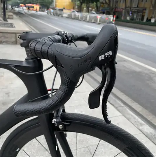 High Rise Bent Handlebar Road Bike Carbon Fiber Hub Wheel C Brake