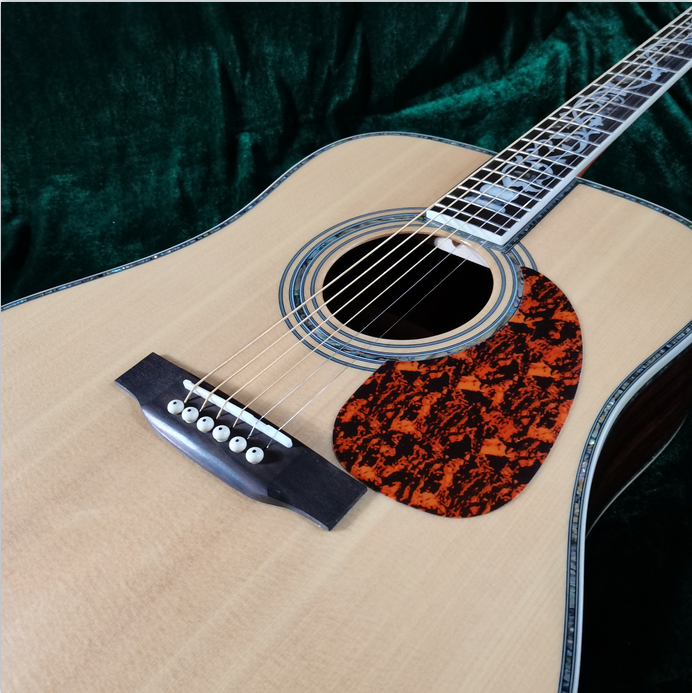 New Hollow Body D45 Acoustic Electric Guitar with EQAbalone Inlay Solid Spruce