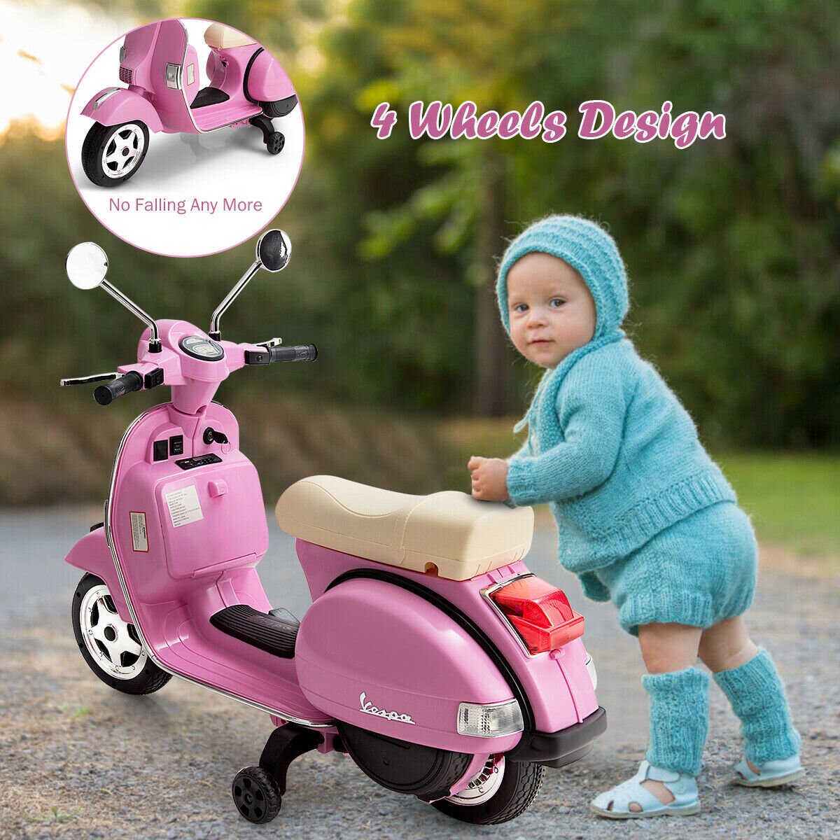 Kids Ride on Vespa Scooter Motorcycle