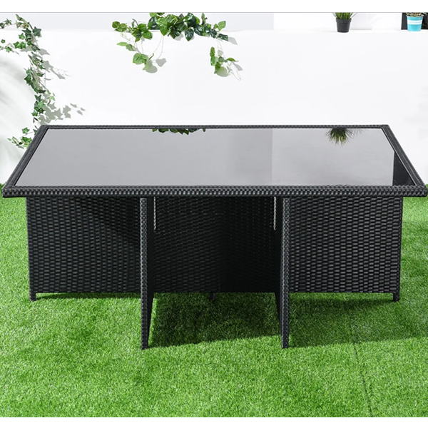 7-Piece Rattan Dining Set Conversation Set with