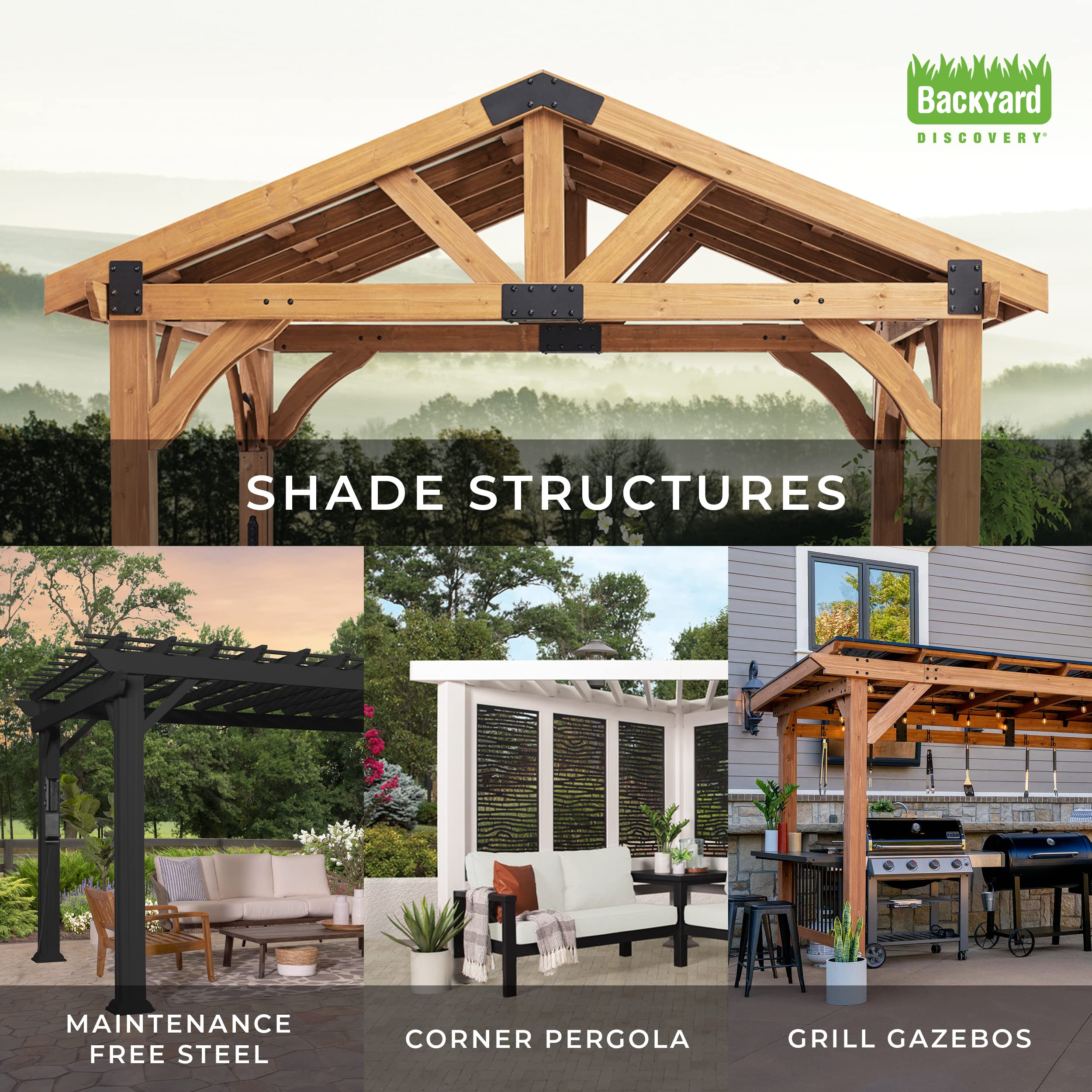 Saxony Wooden Grill Gazebo
