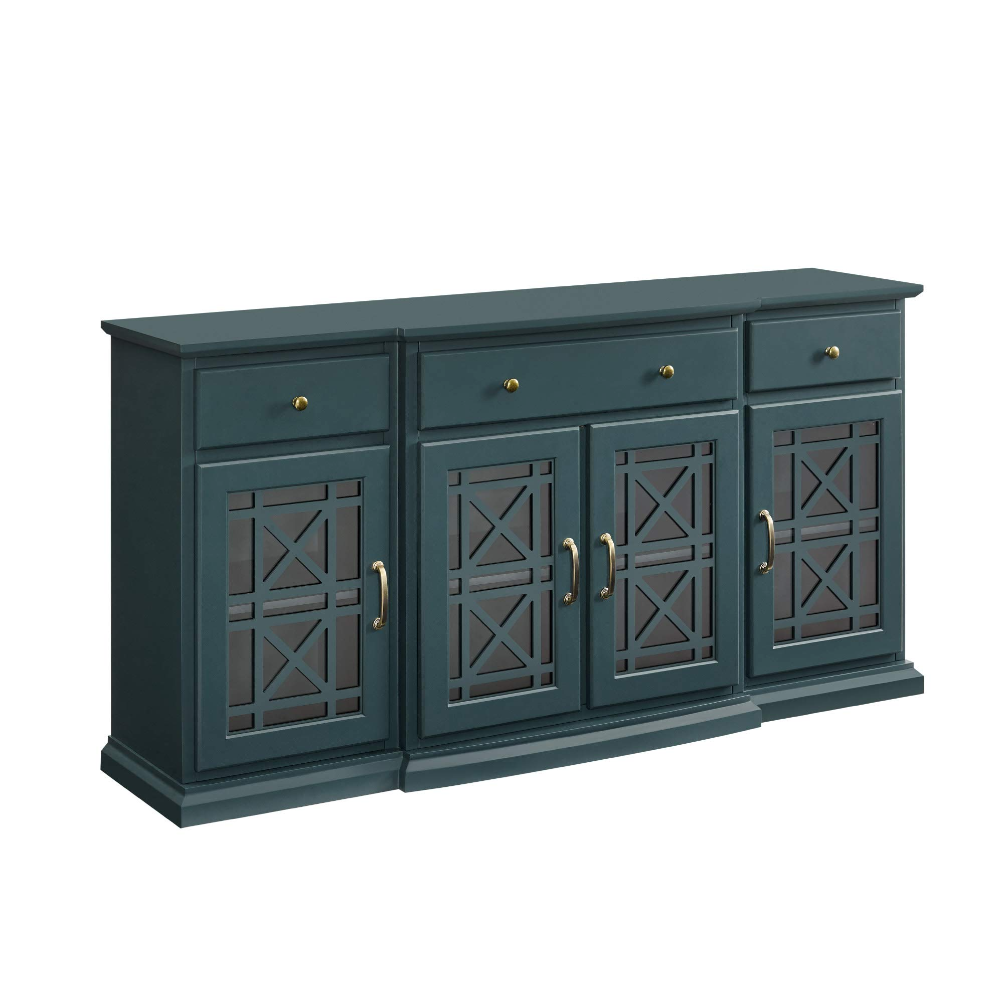 Modern Wood Glass Door Buffet Sideboard Living Room - Dining