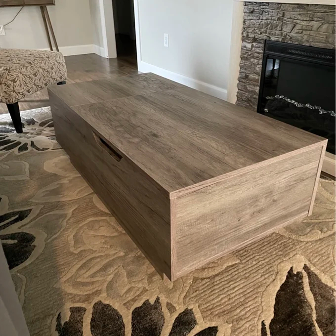 Kianna Lift Top Block Coffee Table with Storage