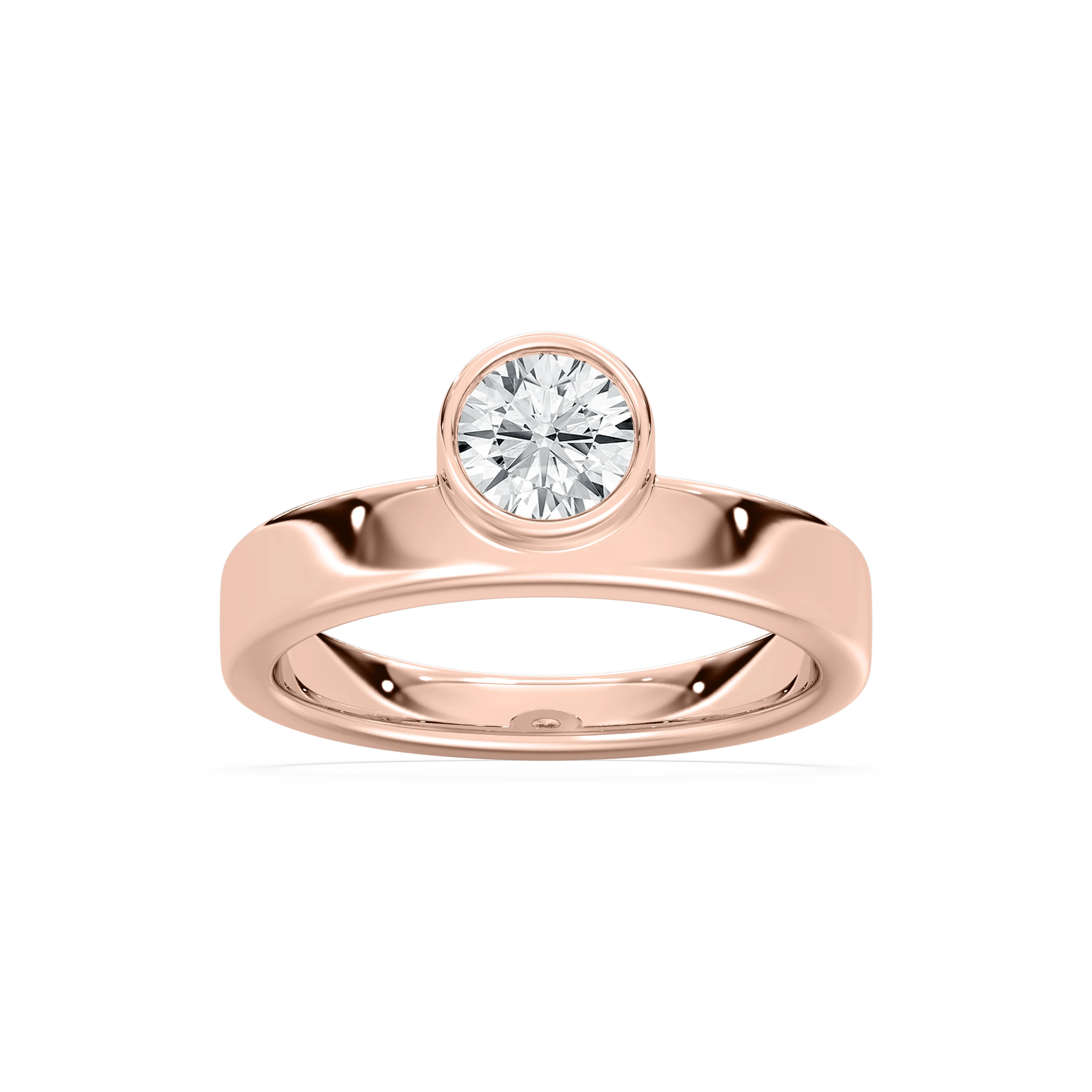 Rachel 3/4 ctw Round Lab Grown Diamond Bezel Promise Ring