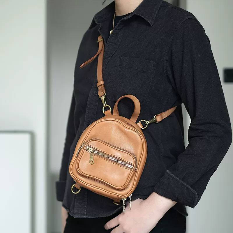 Women's square mini backpack bag