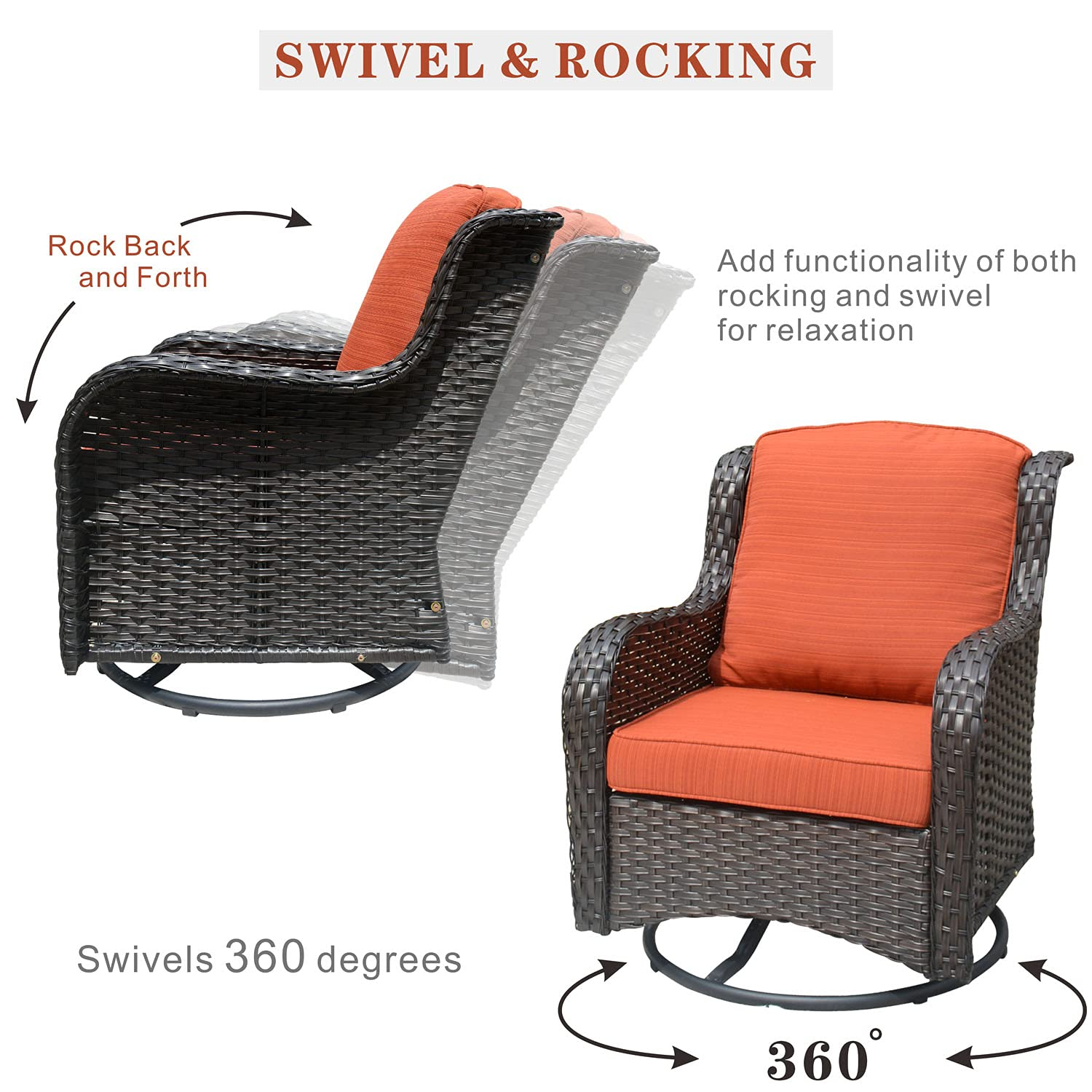 Patio Furniture Sets 7 Pieces Furniture All Weather Wicker