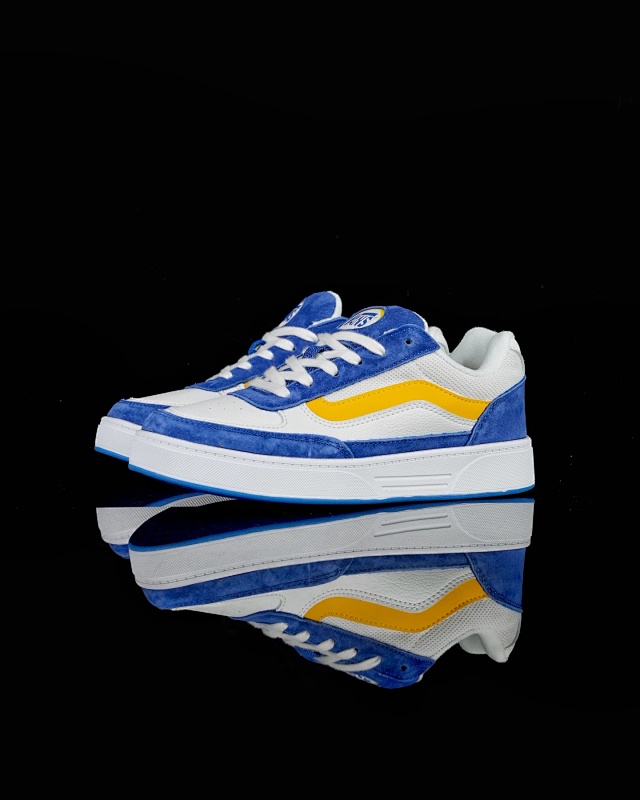 Vans Knu Skool Blue Yellow Padded Tongue Chunky Sneakers