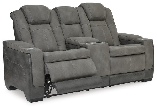 Next-Gen DuraPella Dual Power Reclining Loveseat with Console