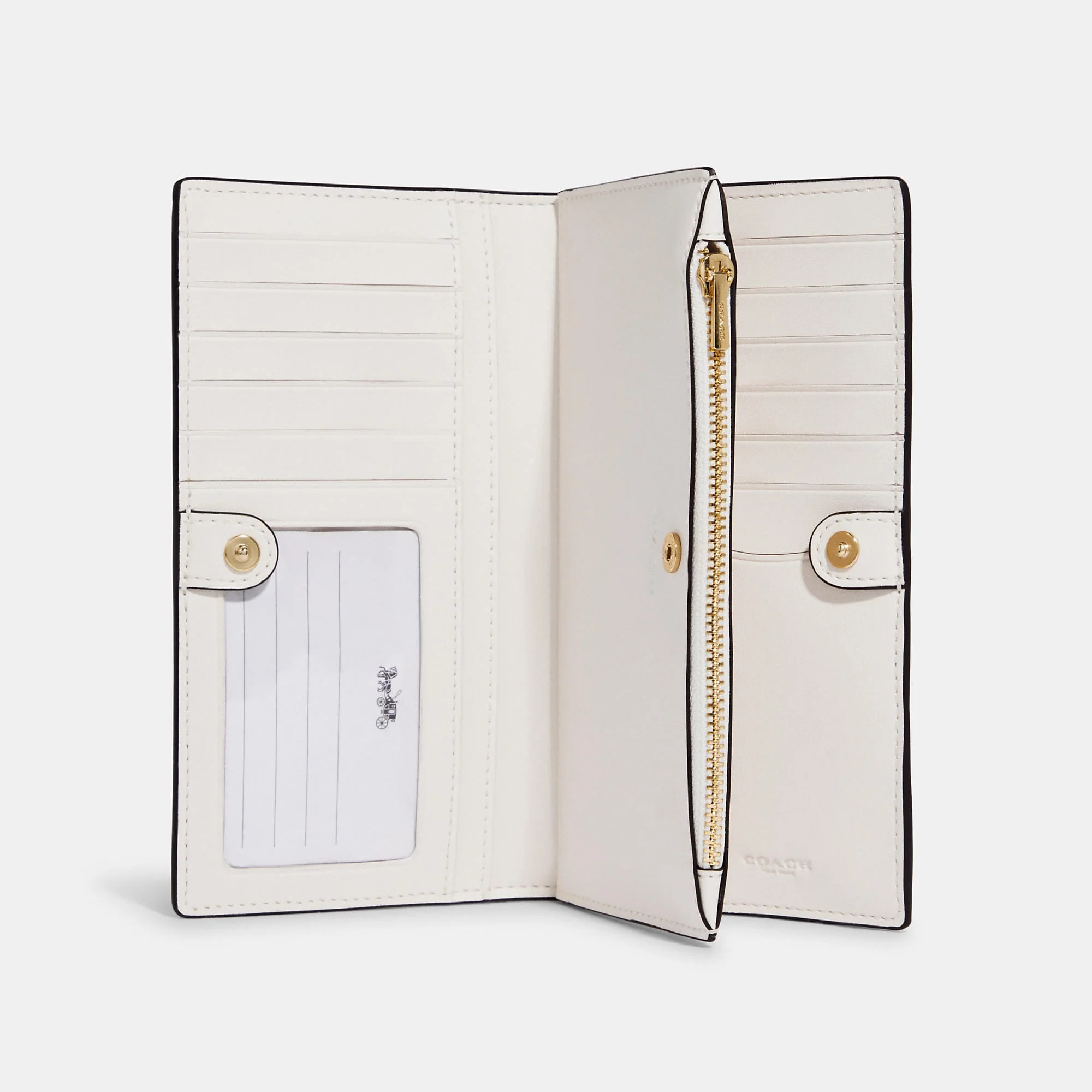 Outlet Slim Zip Wallet In Signature Canvas