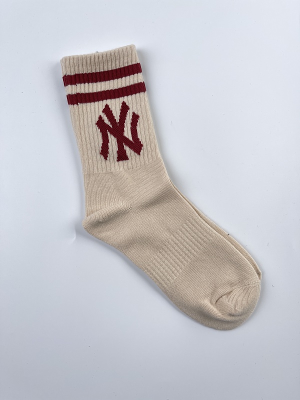 MLB Crew Socks Beige