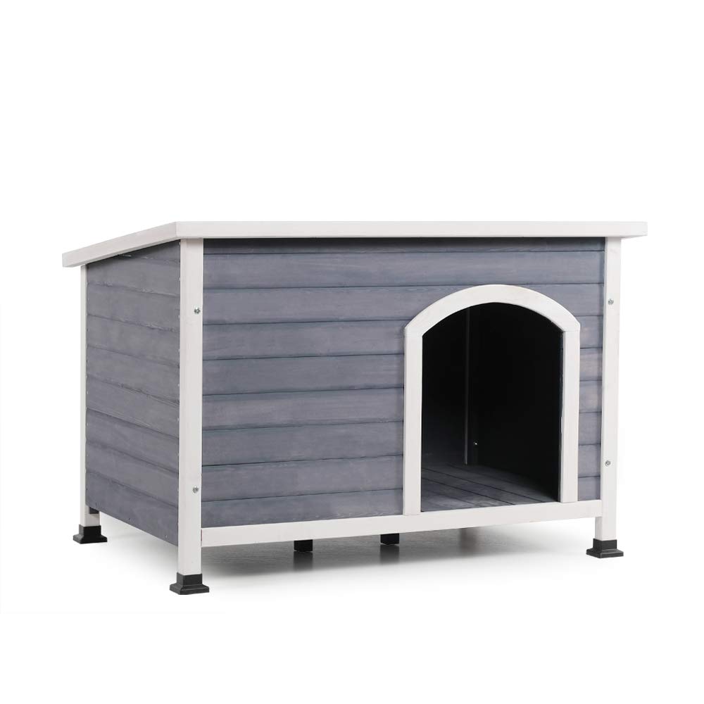 Outdoor Wooden Dog House with Hinges