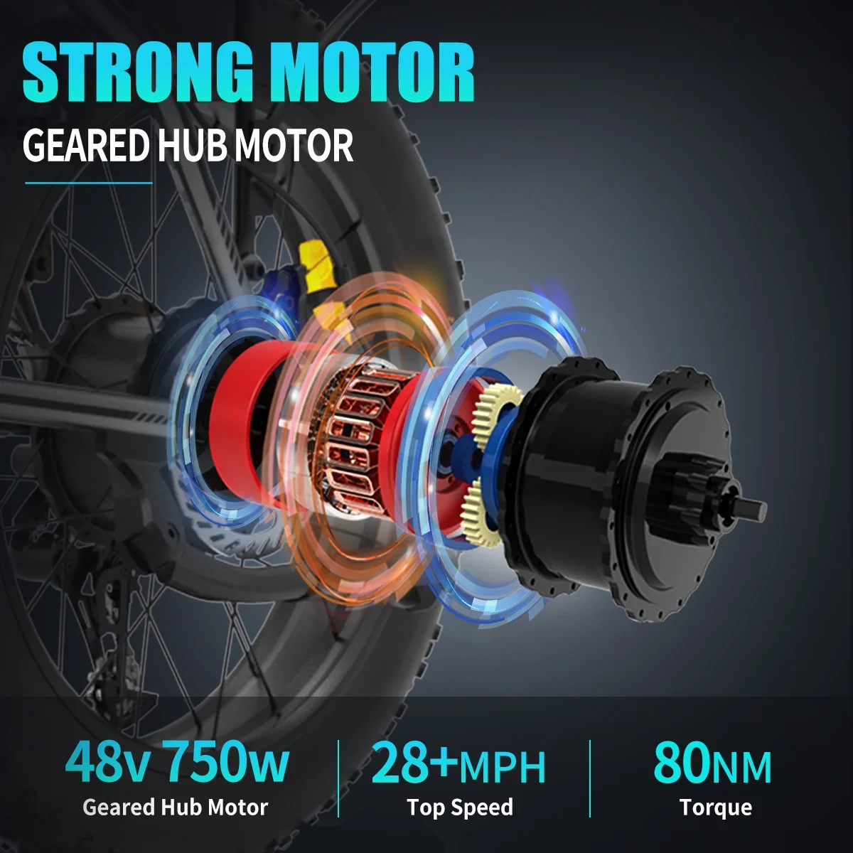 Aostirmotor 20in Folding Fat Tire Electric Bike, 750W, 48V 12.5Ah