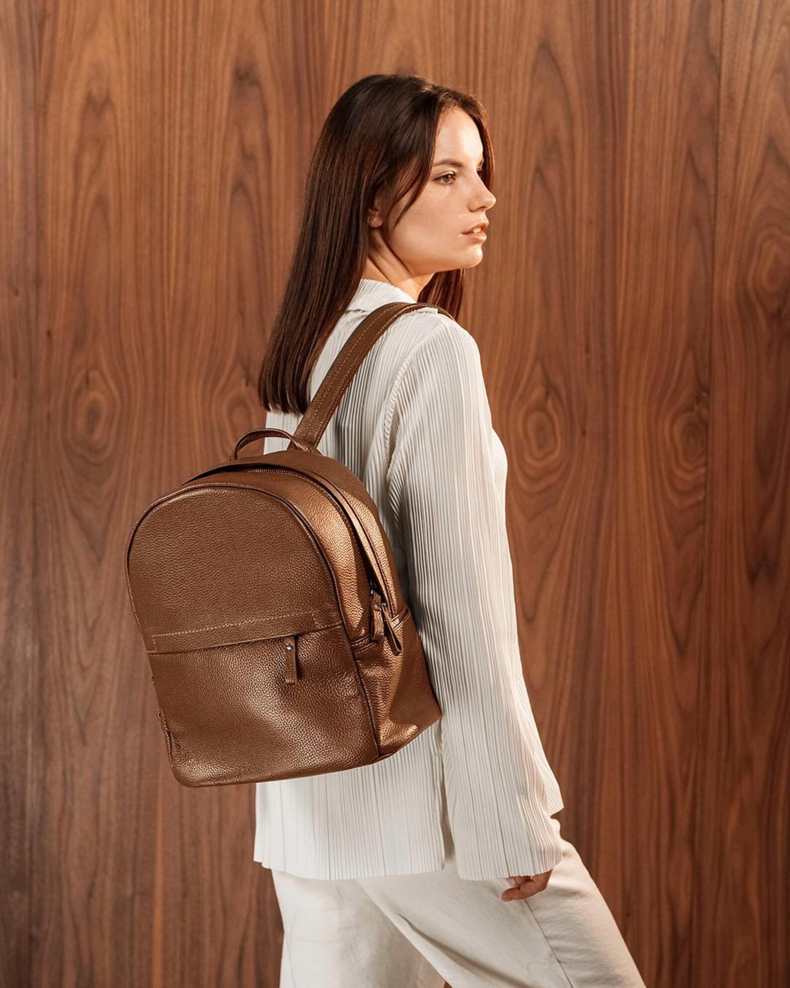The Pebbled Leather Mini Backpack