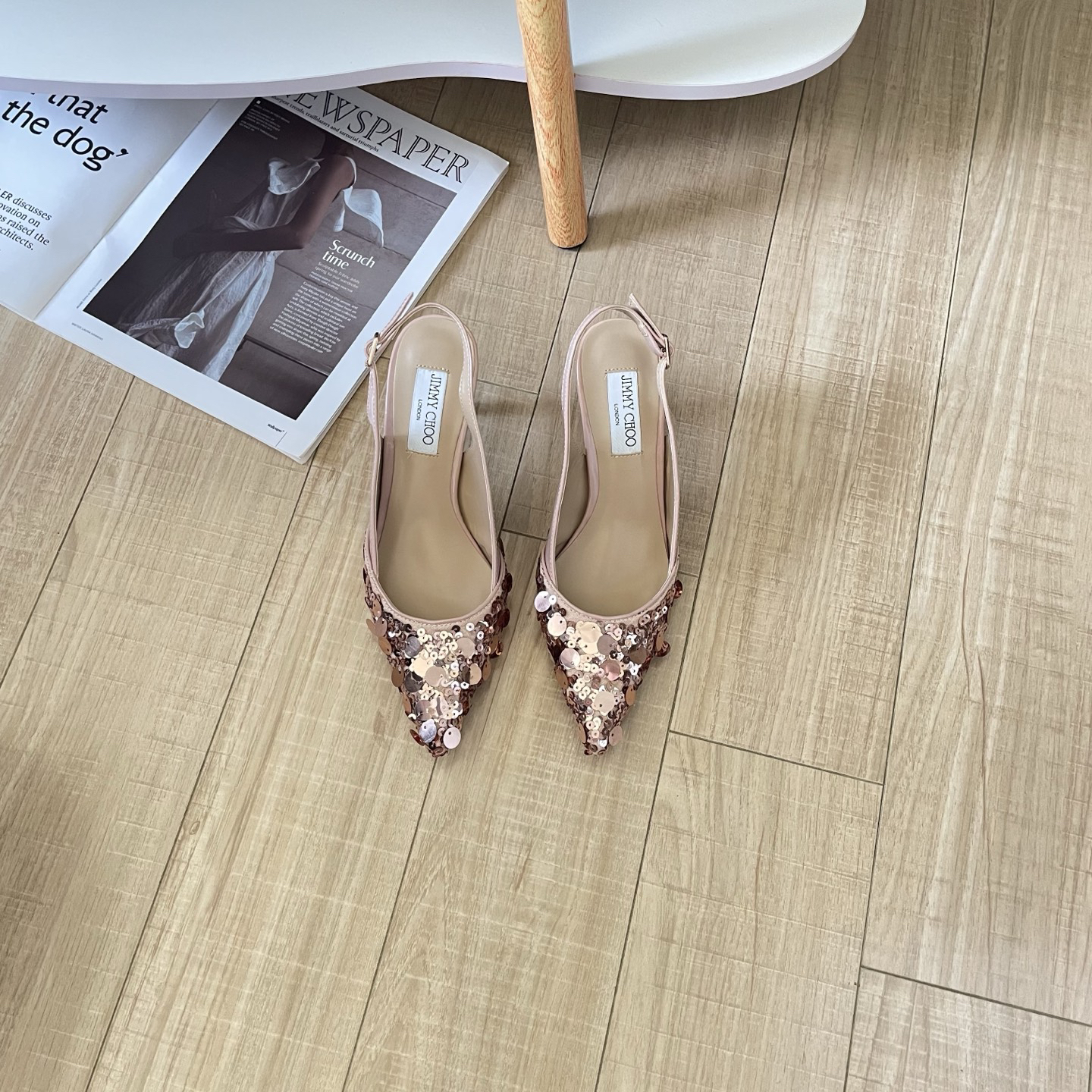 Jimmy Choo Love Slingback Sequined Pumps Heels