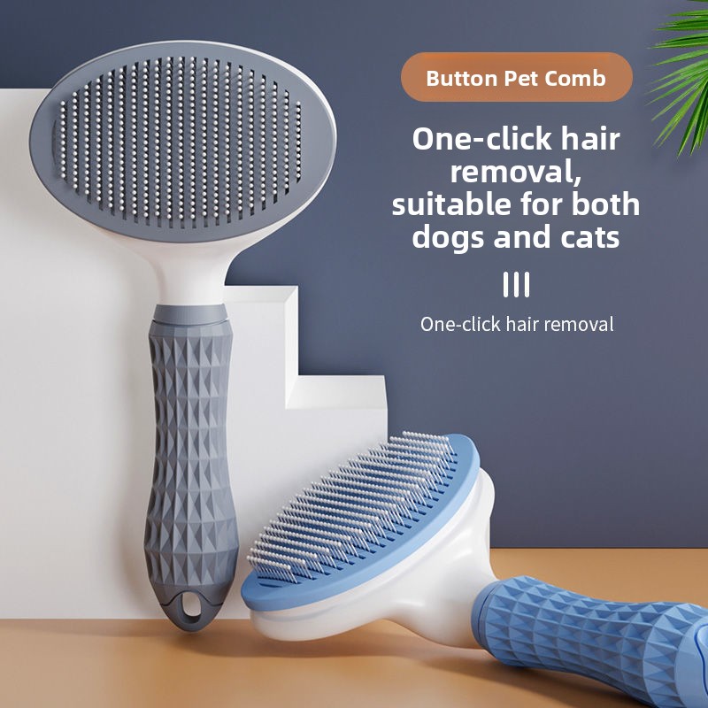 ZOVELIQ Pet Grooming Brush for Dogs & Cats – Deshedding & Detangling Brush for Dogs & Cats
