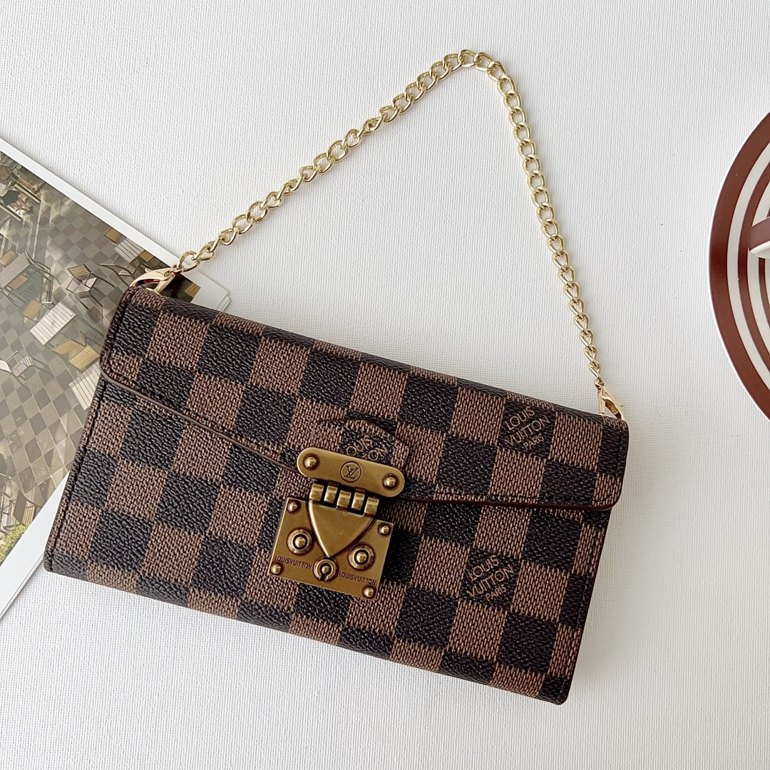 Louis Vuitton & Gucci Luxury Monogram Wallet Crossbody Phone Purse Case