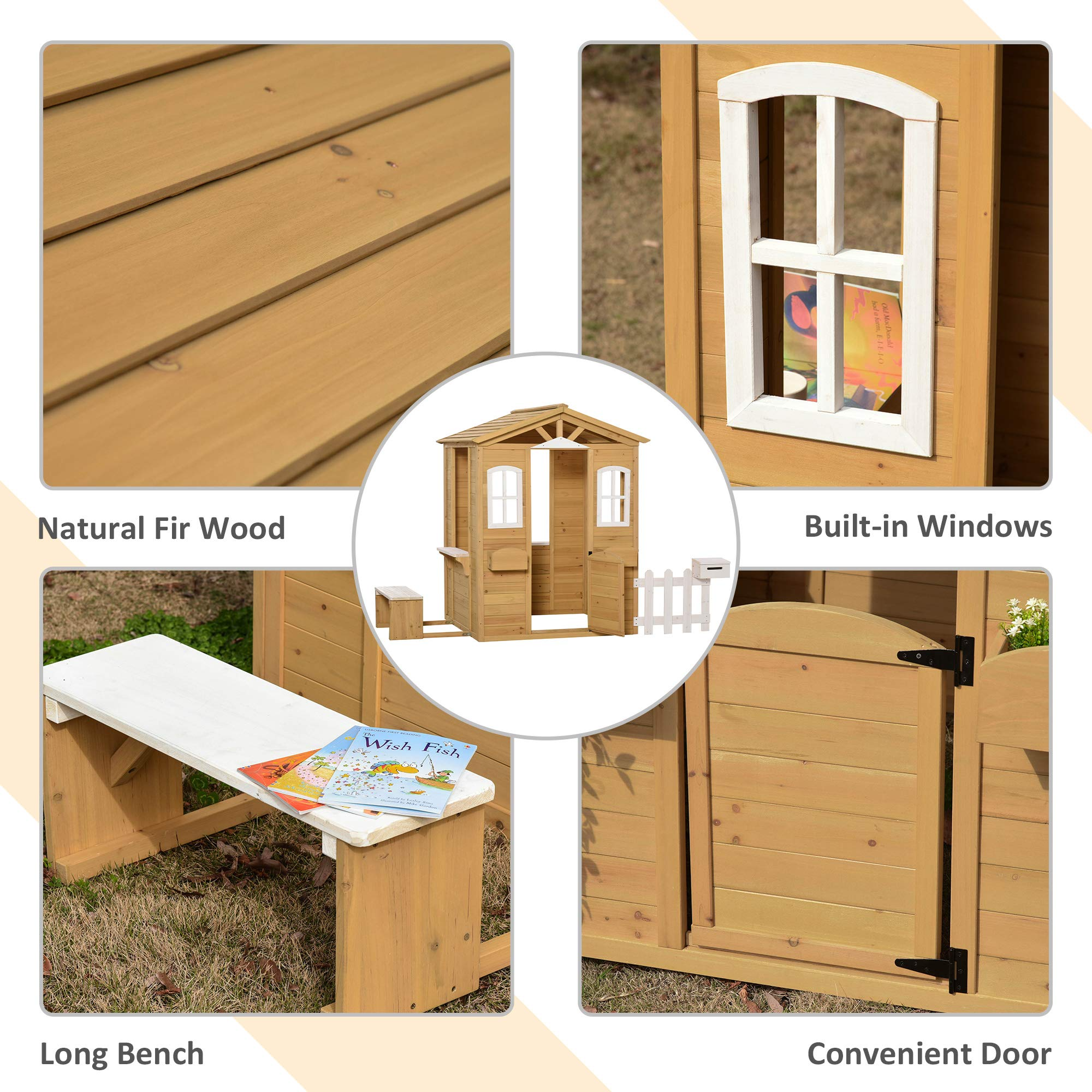 【Baby&Kids】Outdoor 【Baby&Kids】 Playhouse for Kids Wooden Cottage