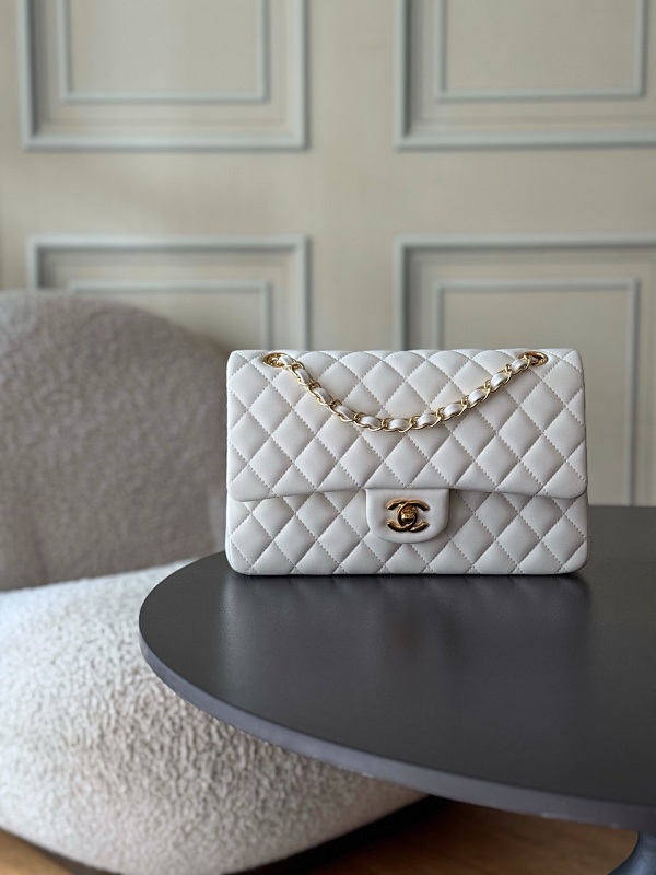 Chanel Classic Flap Bag Pearl White