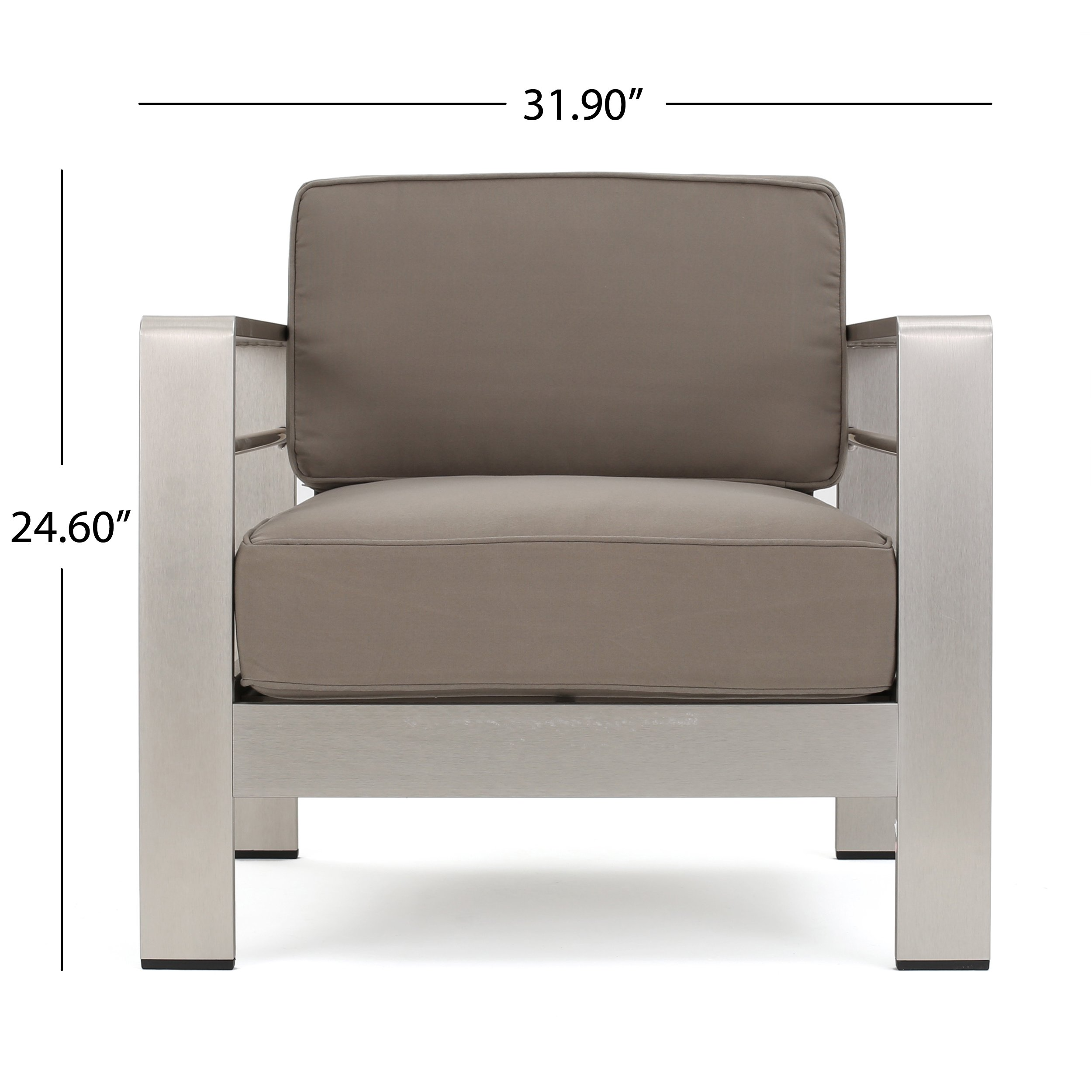 Cape Coral Set of Club Chairs with 3 Seater Loveseat and Firepit