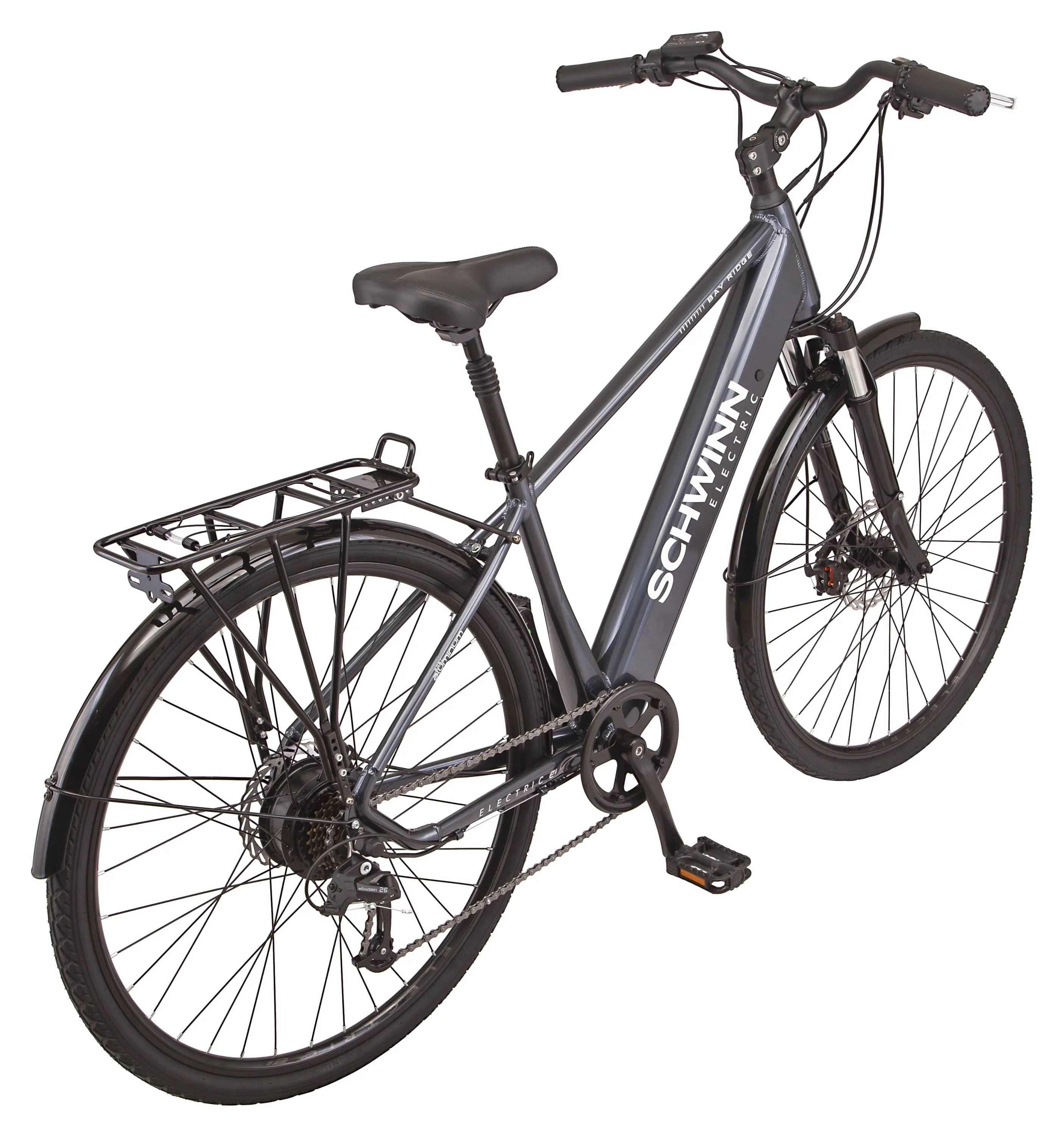 Schwinn Bay Ridge 700c Hybrid Electric Bike, 250W, Gray