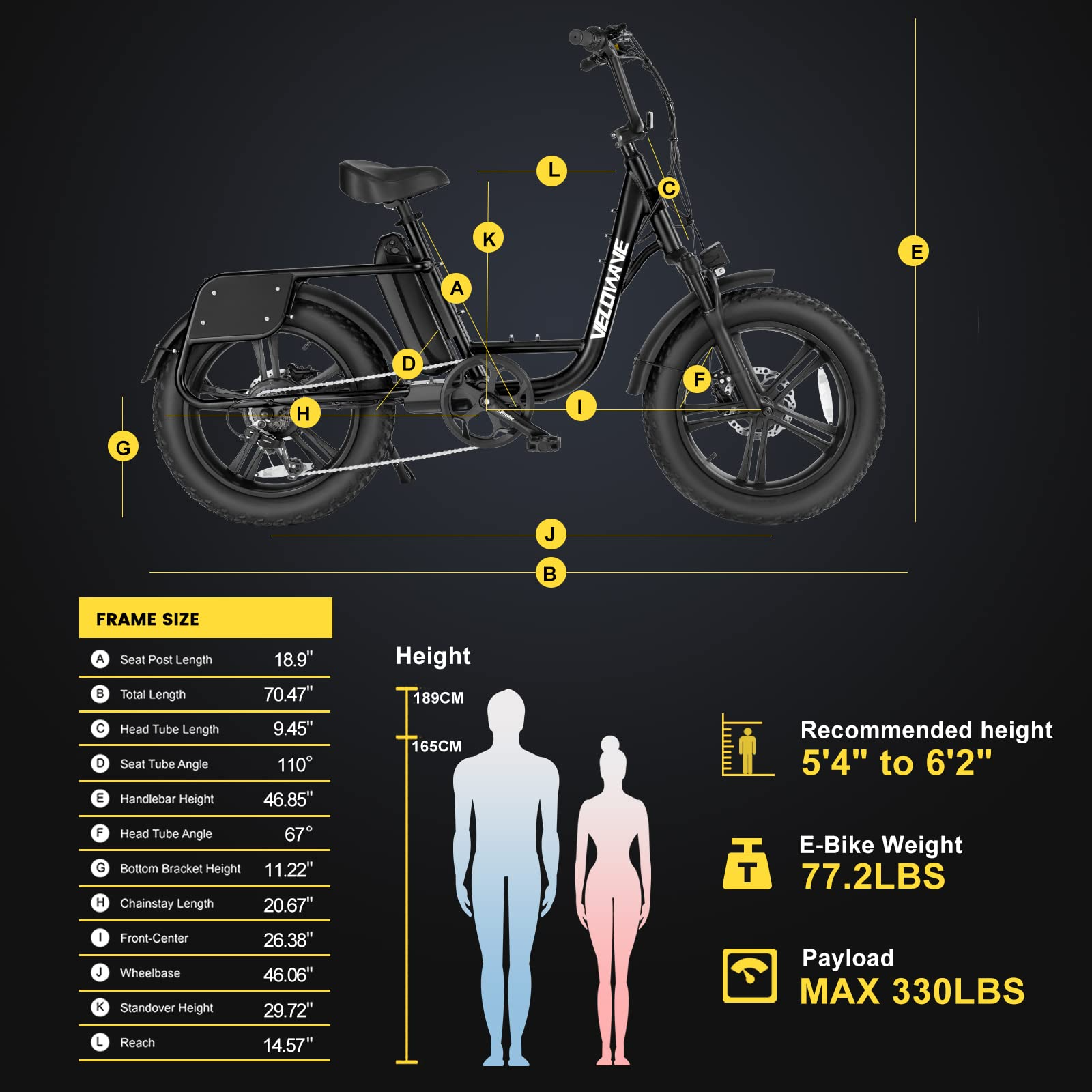 VELOWAVE Prado S 750W Fat Tire Electric Bike for Adults