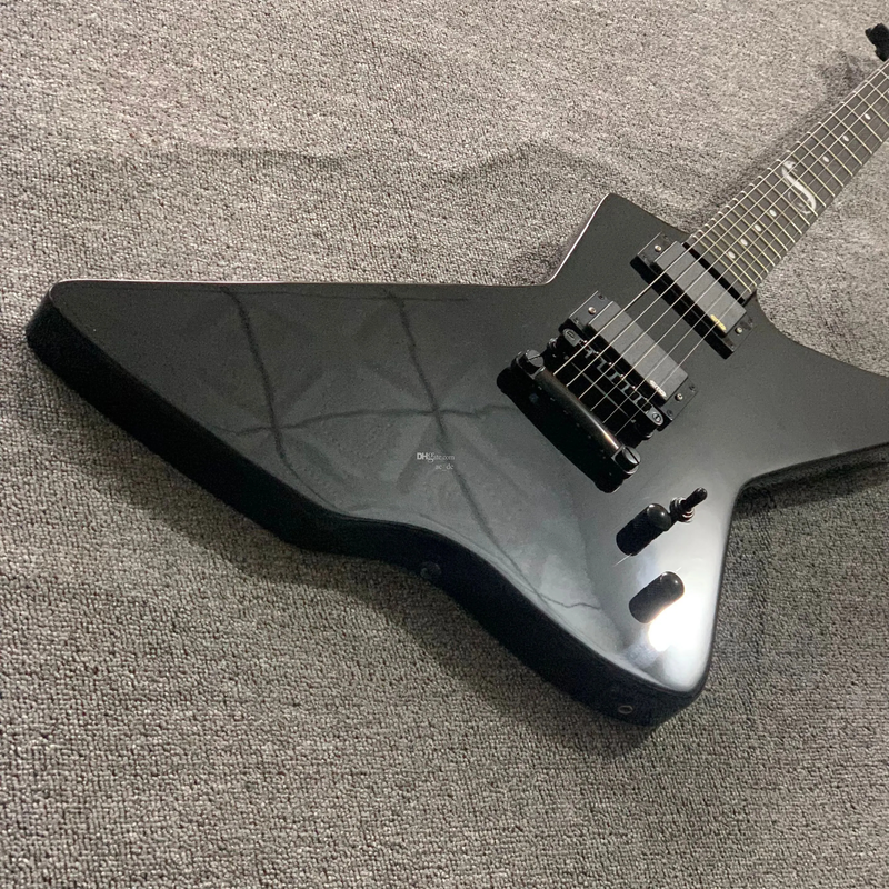 LTD Snakebyte Metallic James Hetfield Black Explorer Electric Guitar Standard