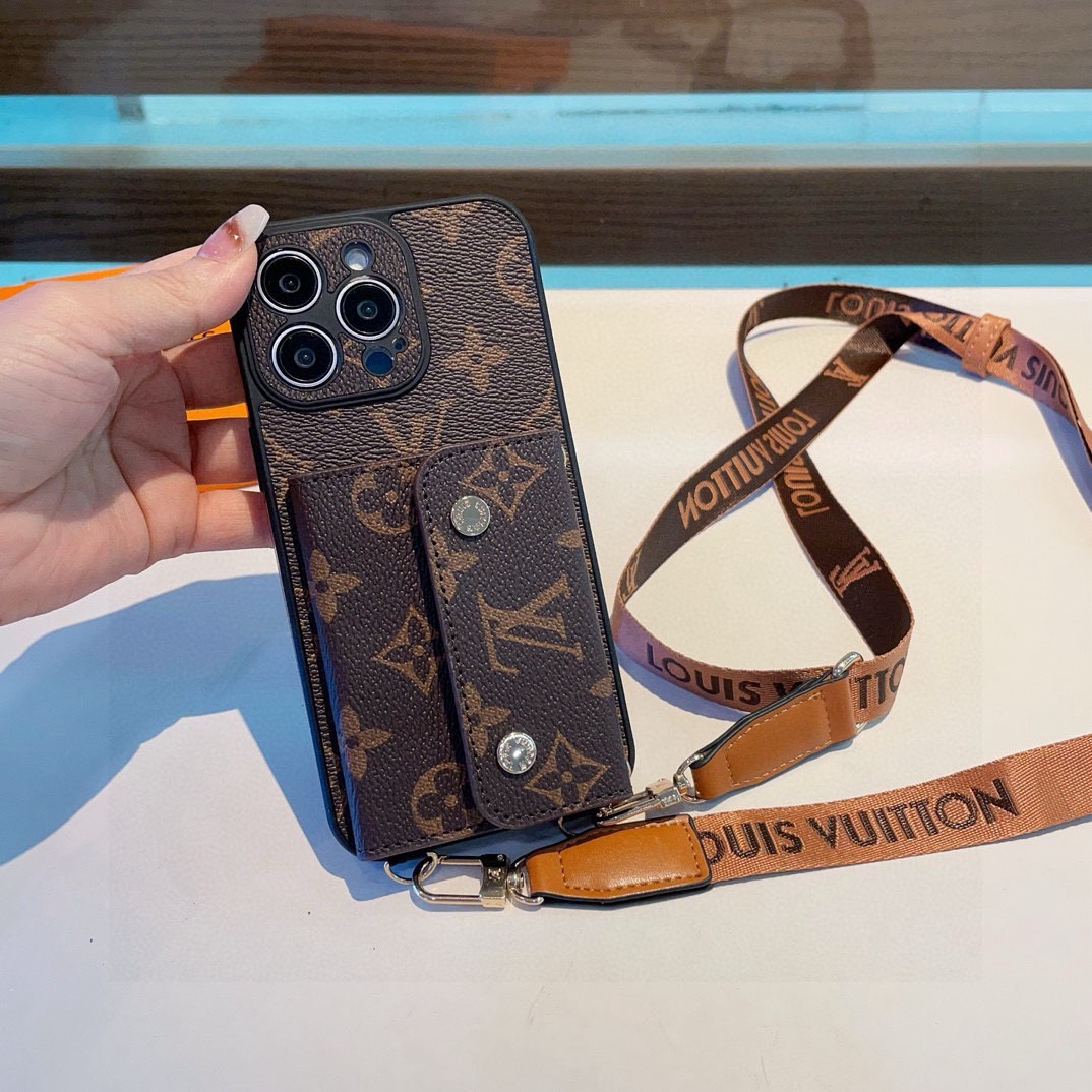 LV Classic Monogram Crossbody Card Holder Phone Case