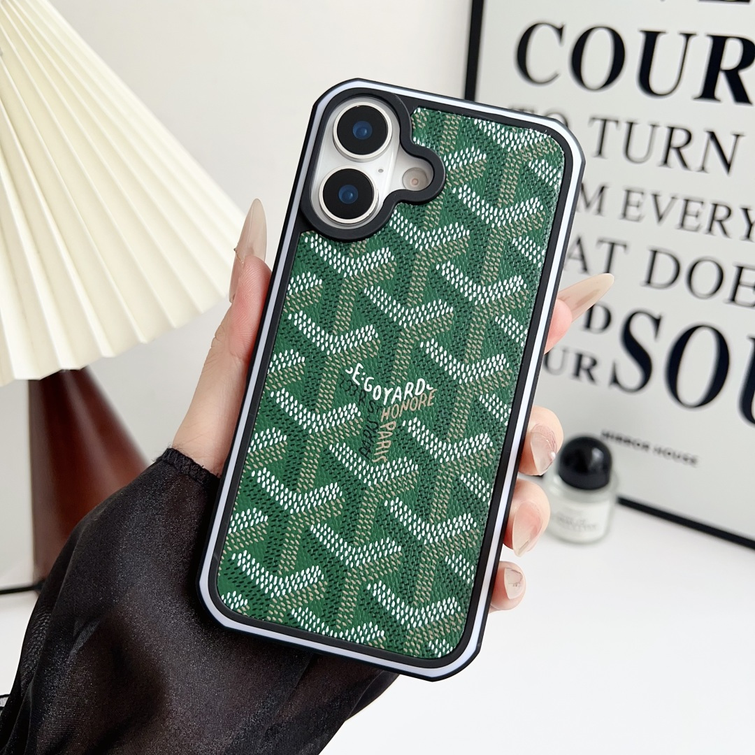 Goyard Classic All-Over Monogram Print Slim Shockproof Luxury Phone Case