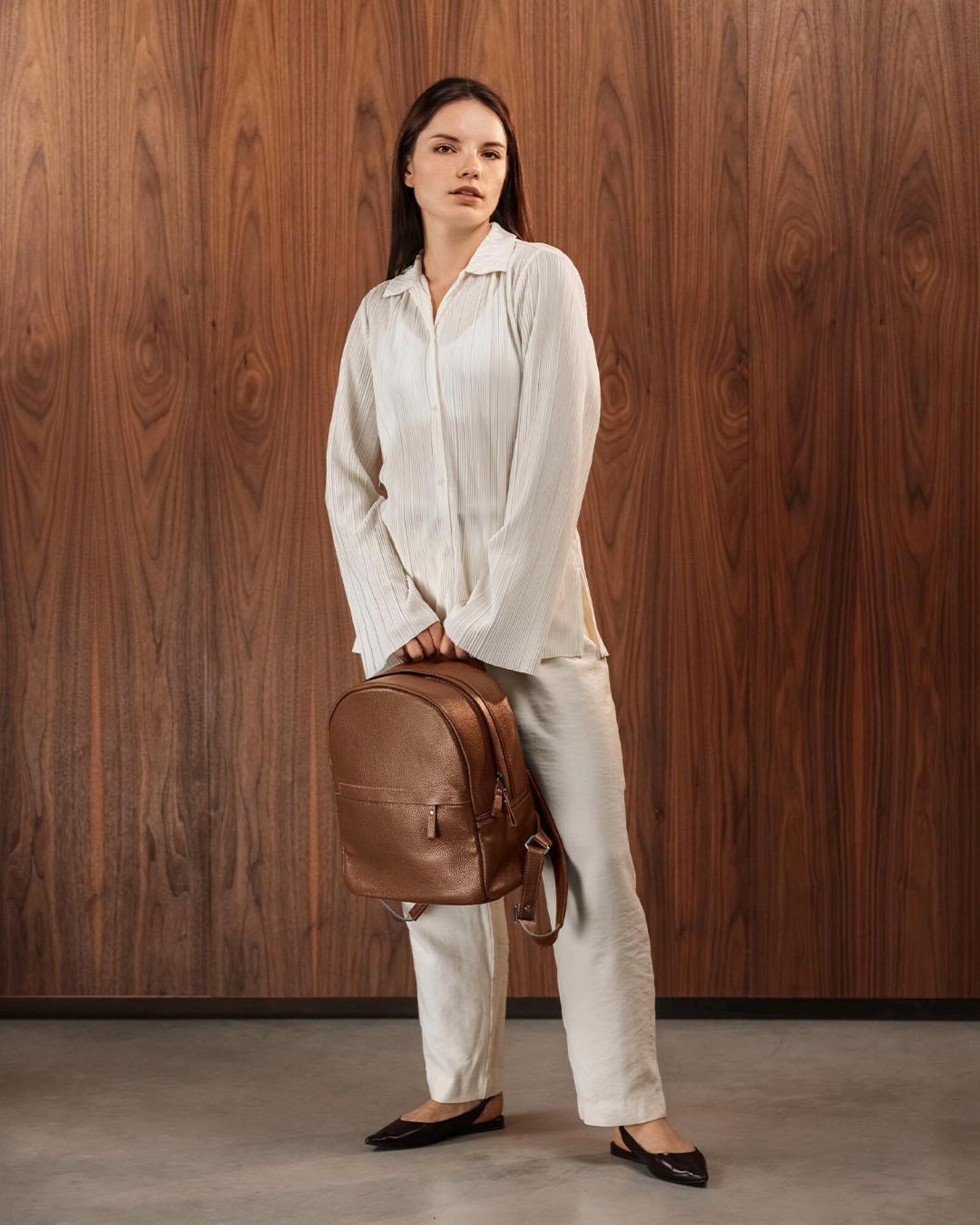 The Pebbled Leather Mini Backpack