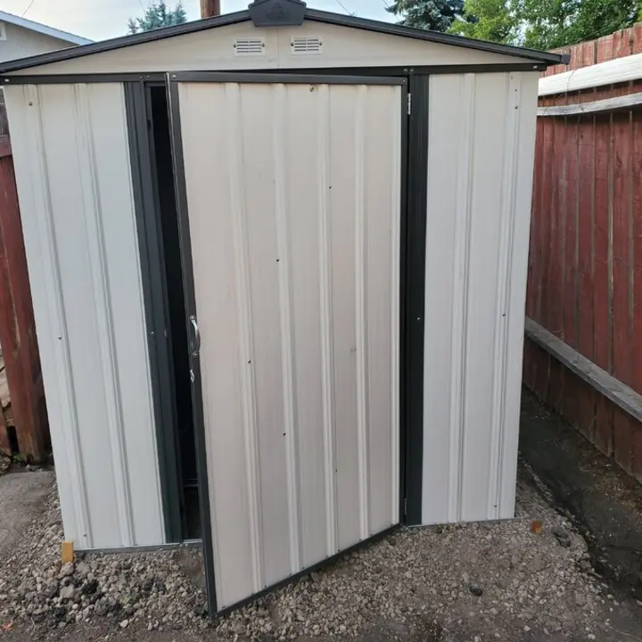 6 ft. W x 5 ft. D Metal Storage Shed