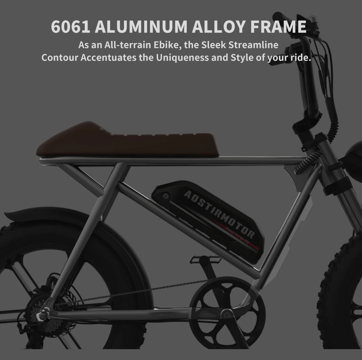 Aostirmotor 20in Fat Tire Electric Bike, 750W, 48V 12.5Ah