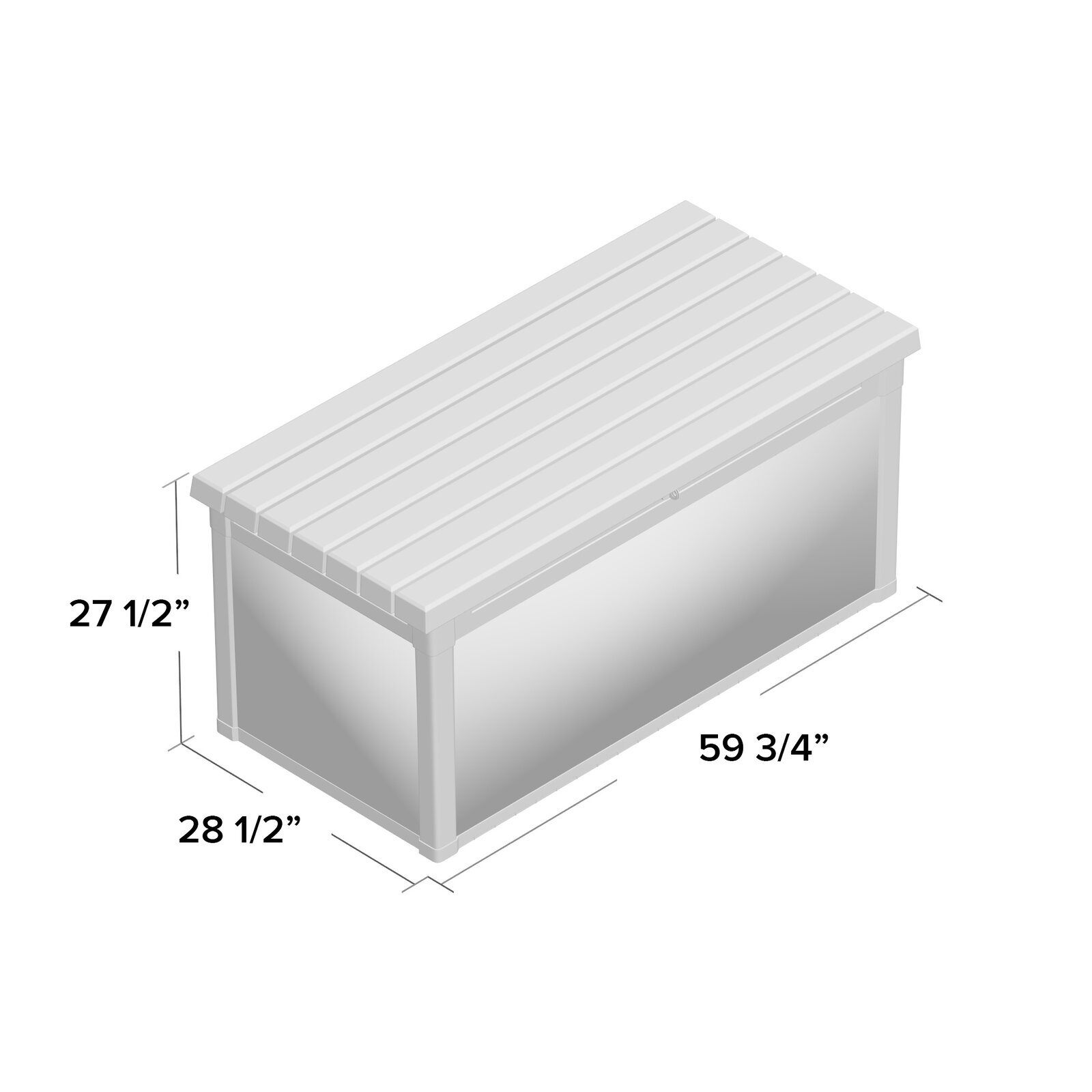 150 Gallons Gallon Water Resistant Resin Lockable Deck Box in