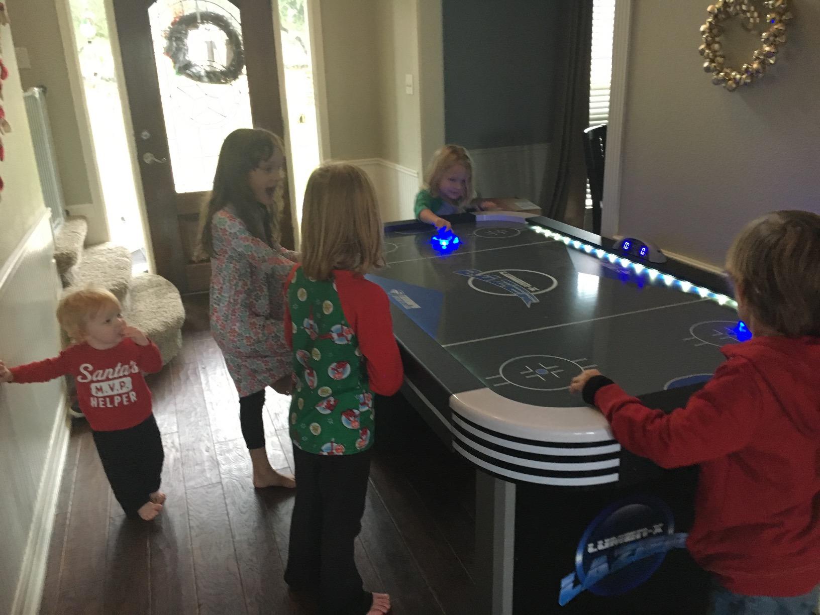 Lazer 6' Interactive Air Hockey Table Featuring All-Rail LED